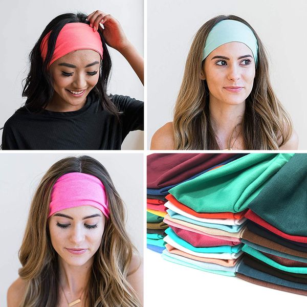 Acessórios de cabelo para a cabeça Faixa de cabeça feminina de algodão Bandas da moda para mulheres Turbante sólido trançado Faixa de cabelo trançada com nós 230605