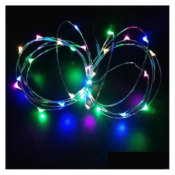 Decorazione per feste Batteria a bottone Led Stringa di luci per esterni Albero di Natale per interni per esterni Decorazioni per la casa Decorazioni per la casa Drop Delivery Gar Dhwgk