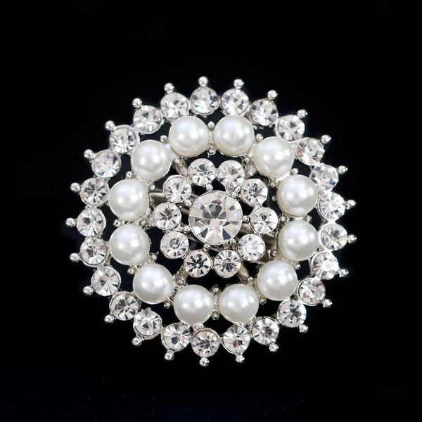Pins Broschen Mode Kristall Diamant Brosche Pins Perle Blumenstrauß Für Frauen Schmuck Will Und Sandy Geschenk Drop Lieferung Dhokm