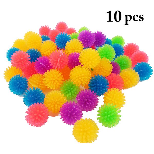 10 stücke Nette Lustige Katze Spielzeug Stretch Plüsch Ball Katze Spielzeug Ball Kreative Bunte Interaktive Katze Weiche Spiky Katze Kauen spielzeug Dropshipping