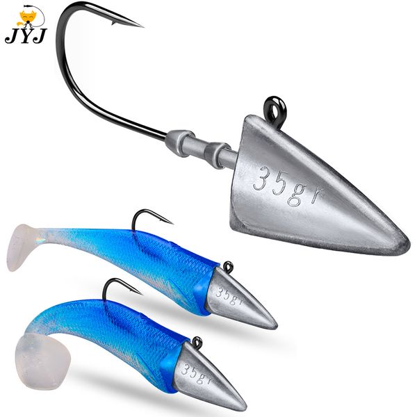 Anzóis de pesca cabeça triangular 7g 10g 15g 21g 28g 35g anzol de pesca tipo navio gabarito de verme macio gabarito isca gancho gabarito 230606