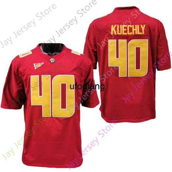 COE1 2020 Новые NCAA Boston College Jerseys 40 Luke Kuechly Football Jersey Red Size Молодеж