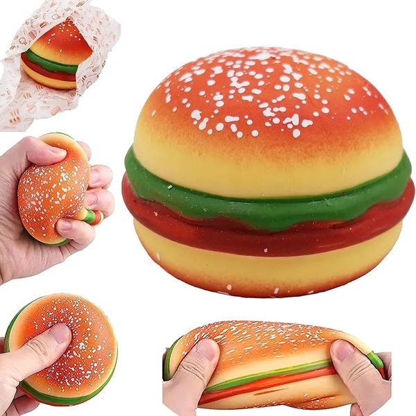 Dekomprimieren und Stress dehnen, Hamburger-Spielzeug, langsam steigendes, matschiges Quetschspielzeug, weiches Relief-Spiel, Partygeschenke, originelle Geburtstagsgeschenke für Jungen, Mädchen, Erwachsene