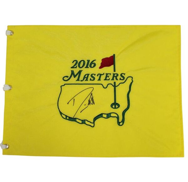 Autografata da Danny Willett Firmata firmata auto da collezione MASTERS Open pin flag da golf