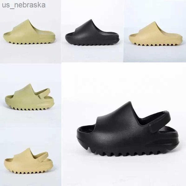 Sandálias Designer Crianças Sandálias Bone Slides Infant New Born Baby Shoes Resin Slip On Fuligem Meninos Meninas chinelos Com Caixa Tamanho 2335 L230518