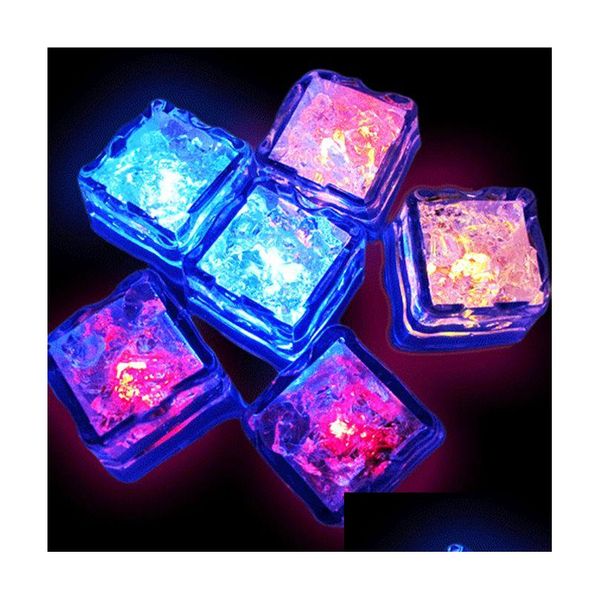 Party Decoratie Mini Romantische Lichtgevende Kubussen Led Kunstmatige Ijsblokje Flitslicht Feestelijke Bruiloft Kerst Home Decor Drop Levering Dhjpm