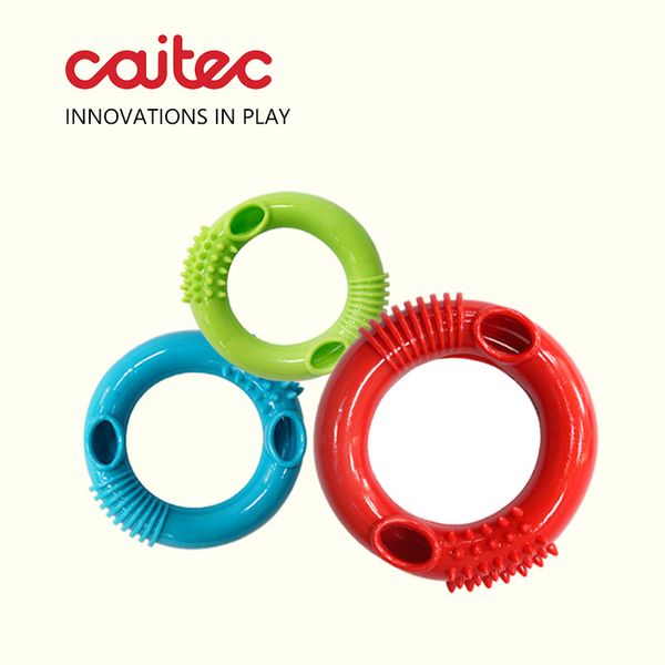 Brinquedos para cães CAITEC Anel de forrageamento Brinquedos macios flutuantes para forrageamento e mastigação com vídeo para cães pequenos, médios e grandes