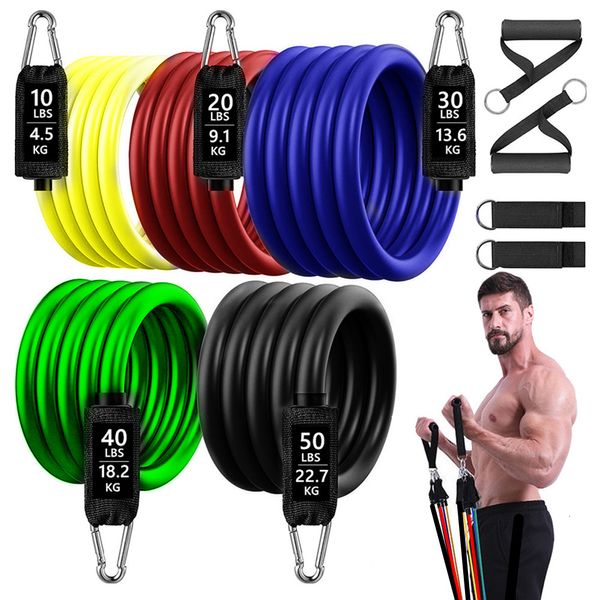 Faixas de resistência Faixas de resistência Conjunto de faixas de exercícios com porta âncora Pernas Alças de tornozelo para treinamento de resistência Fisioterapia Exercícios em casa 230605