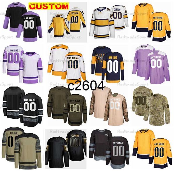 C2604 Özel 2022 Stadyum Serisi Saros Hokey Forma Sissons Cam McDonagh Camo Kanser Kanser Ters Retro Parssinen Barrie Forsberg Johansen Josi Duchene Rinn