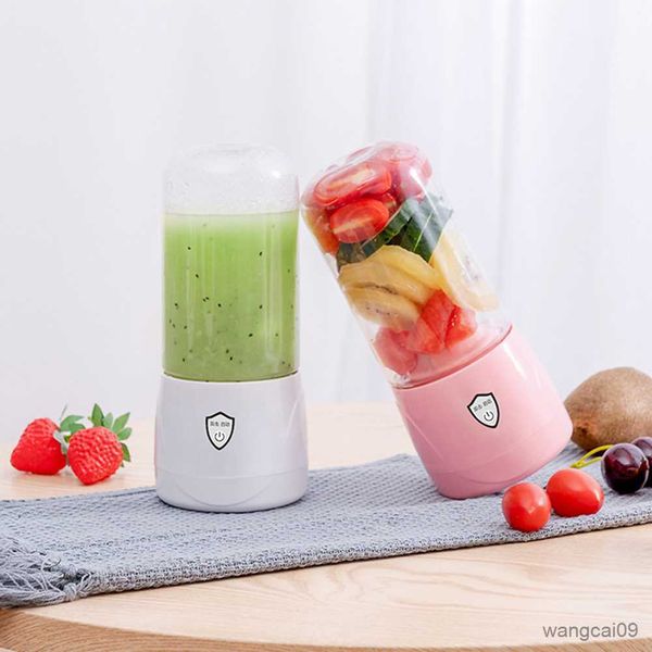 Espremedor portátil liquidificador misturador para frutas alimentos manual elétrico máquina espremedor de suco de laranja copo de carregamento usb milk shake r230606