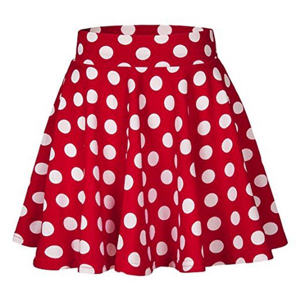 Юбки 2023 модное коктейльное платье Summer's Dot Print Высокая талия Miniskirt Hot продано Victor de Mugel Medio G220605