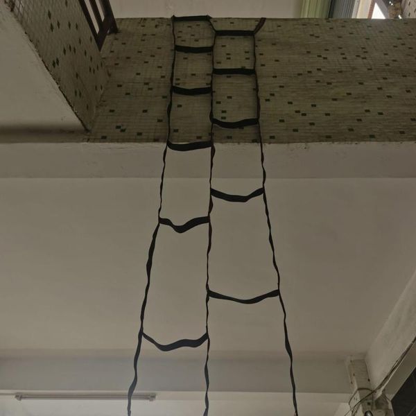 Escadas portátil conjunto de jogo macio escada árvore tenda suspensa tenda corda escada webbing fita escapar treinamento fogo resgate escalada