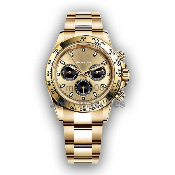 Другие часы abbwatches Мужские часы автоматические механические часы Классические 40 -миллиметровые золотые часы с коробкой круглой нержавеющей стали модели Luxur J230606