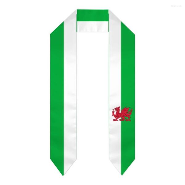 Schals Abschlussschärpe Wales Cymru Flag Schal Schal Stola Saphirblau mit Sternstreifen Bachelor Gown Zubehör Band 180 14 cm