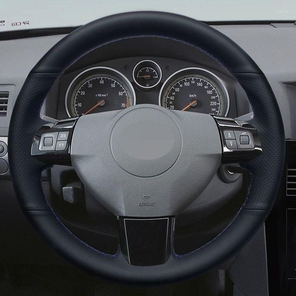 Coberturas de volante DIY preto hige macio couro artificial capa de carro para Zaflra (B) Signum 2005 Vectra (C) Astra (H) 2004-2009