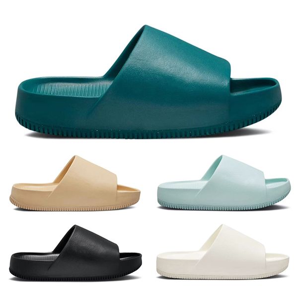 Novas sandálias calmas de designer de moda Geode Teal Jade Ice Black Sesame Sail ao ar livre chinelo de praia masculino