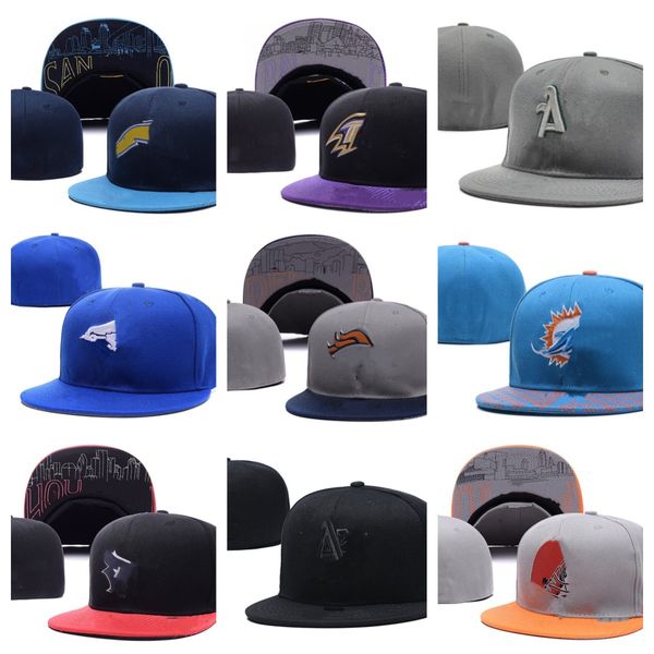 2023 Chapéus Equipados Todas as Equipes Bordados Ajustáveis ​​Baskball Designer Caps Street Outdoor Sports Algodão Snapbacks Flat Closed Gorros Chapéu Flex Sun Mesh Cap Tamanho 7-8