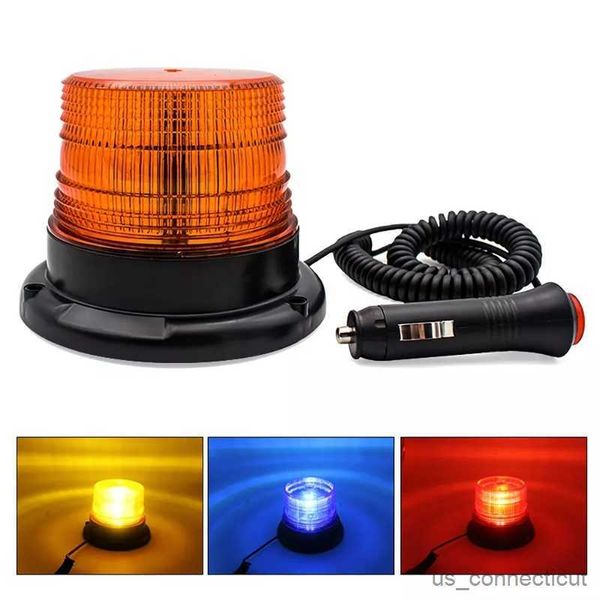 Luci del sensore Luce per auto Luce di emergenza per auto Rotante Indicazione del traffico Car Flash Beacon Light LED Arancione Blu Rosso Flash Car Warning Light R230606