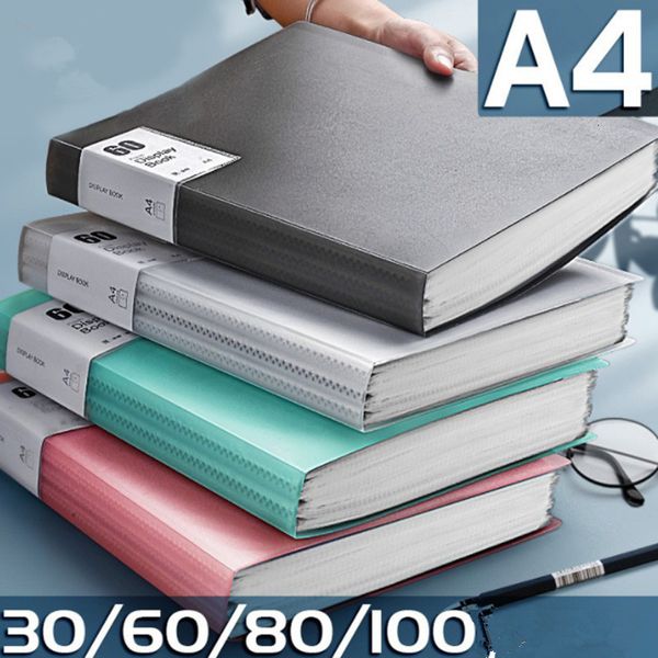 Blocchi per appunti 1PC A4 Raccoglitore di plastica in plastica Cartelle di file Documenti Opuscolo Opuscolo 3060100 Pagine Forniture per studenti per ufficio Organizzatore da scrivania 230606