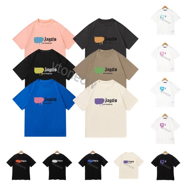 2023 Sommer Designer Herren T-Shirts Bekleidung Kleidung Männer T-Shirt Hemden T-Stück Plams Rundhalsausschnitt Engel Frühling Hoch Lose Trend Kurzarm Männliche Kleidung