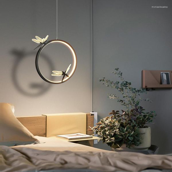 Pendelleuchten, Libelle, LED-Leuchten, nordische Innenbeleuchtung, moderne Kronleuchter-Lampe für Zuhause, Wohnzimmer, Schlafzimmer, Esszimmer, Kinderdekoration