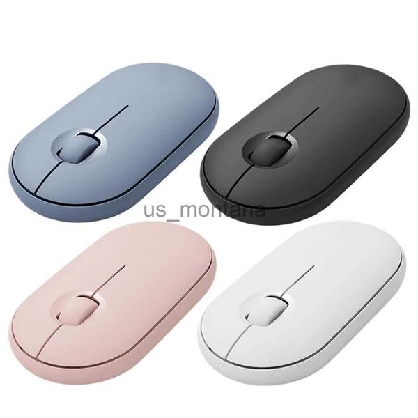 Мыши 1000 DPI 24 ГГц Pebble M350 Беспроводная мышь бесшумная Bluetooth USB -приемник беспроводной мышиный ноутбук Game Mouse J230606