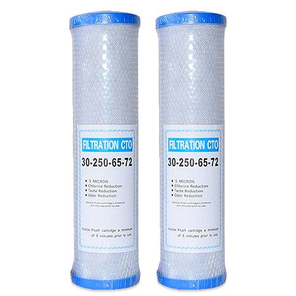 Aparelhos 2pcs Filtro de água universal Filtro de cartucho de carbono ativado 10 polegadas CTO Bloco Filtro de carbono Purificador de água Frete grátis