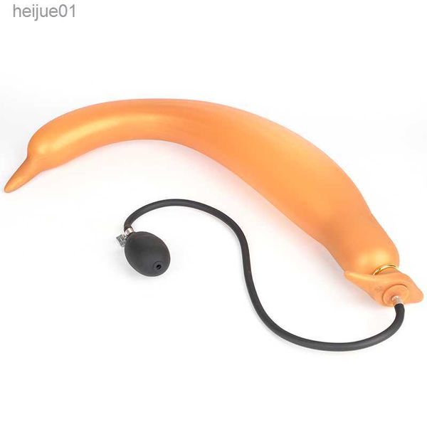 Lungo Plug Anale Gonfiabile Butt Ball Grande Dildo Pompa Massaggio Prostatico Giocattoli Del Sesso Per Le Donne Uomini Gay Vagina Ano Dilatatore Expander L230518