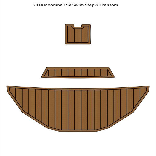 2014 Moomba LSV Swim Step Platform Tapete de popa para barco EVA Foam Teak Deck Pad Floor Pad
