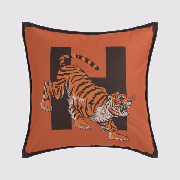 Top Cuscini rossi di lusso Federe stampate tigre per cuscini Biancheria in velluto Federa per cuscino Fodera per cuscino 45x45 Decor Divano per la casa Cotone