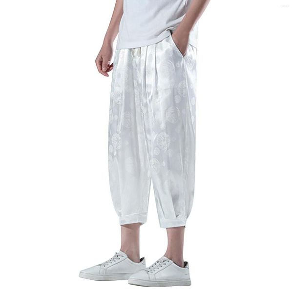 Herrenhose, schmal, gerade, Baumwolle, sieben Punkte, Sommer, lässig, atmungsaktiv, großes Haus, bequemer Slip