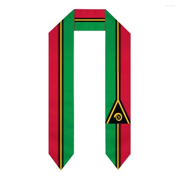 Schals, Abschlussschärpe, Vanuatu-Flagge, Schal, Schal, Stola, Saphirblau mit Sternstreifen, Bachelor-Kleid, Zubehör, Band 180, 14 cm