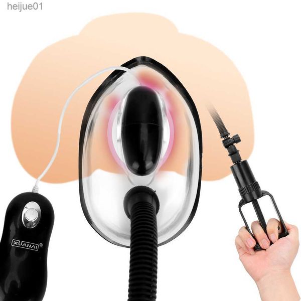 Giocattoli del sesso per le donne Massaggio al seno Capezzolo Ventosa Stimolatore del clitoride Manuale Vacuum Vagina Pussy Pump Bullet Vibrator L230518