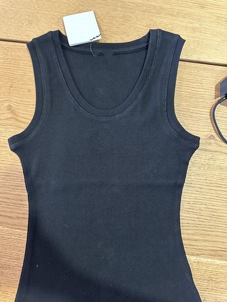 Kadın Gömlek Tişört Tank Üstü Kadın Tasarımcı T Shirt Kadın Kırpılmış Üst Tshirts Anagram Düzenli Kırpılmış Pamuk Jersey Camis Kadın Tees Kadınlar Spor Yoga Üst yelek