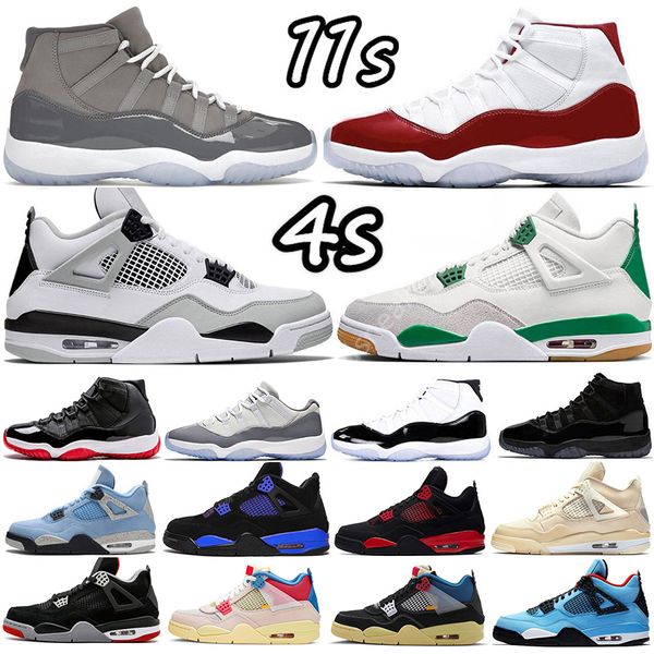 OG 2023 Scarpe da basket da uomo 11 11s Sneakers Sail Cherry Concord Pine Green Seafoam University Blue Bred Black Cat White Cement Cool Grey Scarpe da ginnastica sportive da donna