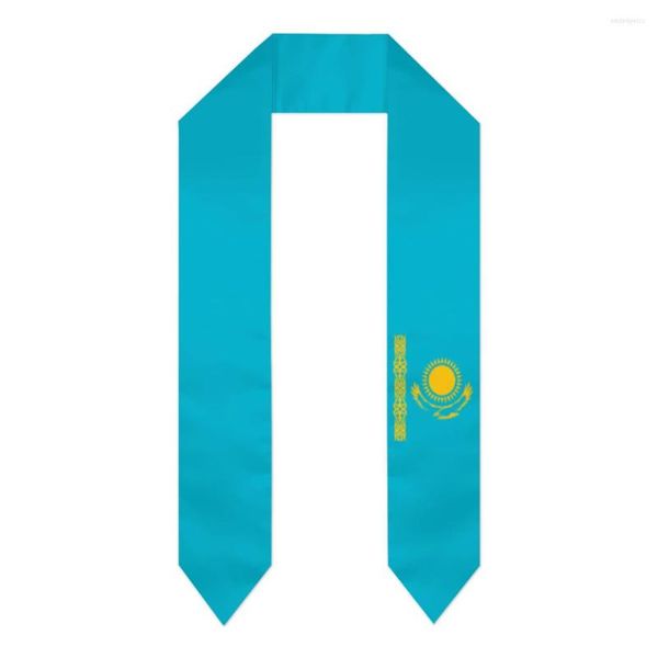 Schals, Abschlussschärpe, Kasachstan-Flagge, Schal, Stola, Saphirblau mit Sternstreifen, Bachelor-Kleid, Zubehör, Band 180, 14 cm