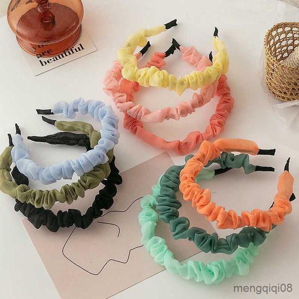 Outras faixas de cabelo de fio doce para mulheres, meninas, bandana de cor sólida, bisel, faixa de cabelo para meninas, novos acessórios para o cabelo