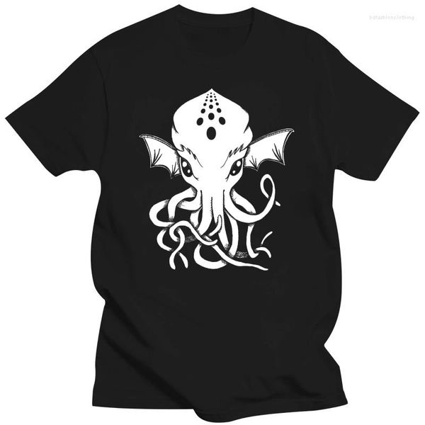 Camiseta Masculina CTHULHU Camiseta Branca Necronomicon Lovecraft Kawaii Tentáculo Unissex Masculino Senhoras