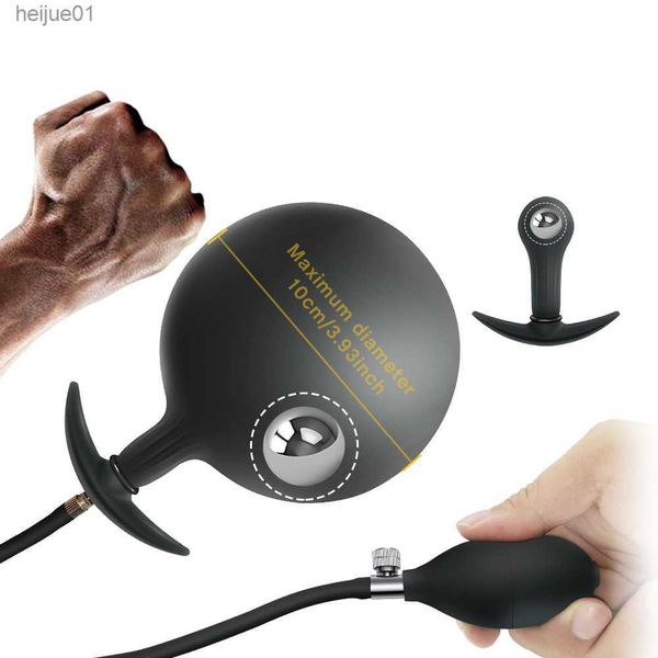 Gonfiabile Anal Plug Pompa Expander Big Butt Plug Massaggio prostatico Ano Dilatatore Anale Dildo Buttplug Culo Giocattoli del sesso per le donne Uomini L230518