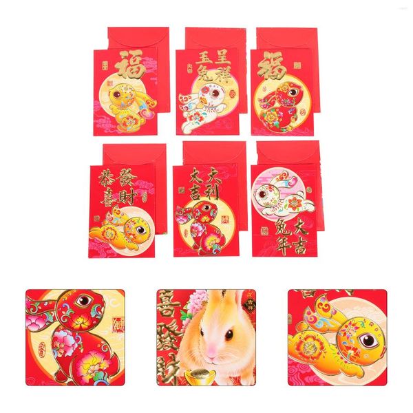 Confezione regalo 60 pezzi 2023 anni The Red Packets Money Pocket Paper Luck Bag Decorazioni di nozze per cerimonia Regali per bambini Zodiaco