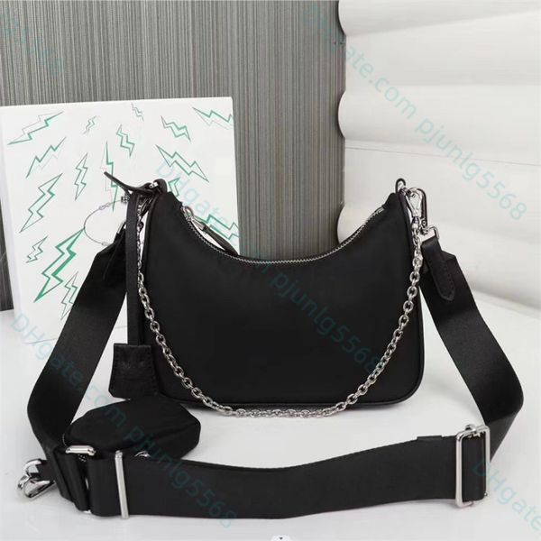 Designer Borse a tracolla Designer di lusso da donna Borsa in nylon tre in uno con lettere Borsa a tracolla hobo in tela all'ingrosso Lady Borse a tracolla con catene Tote