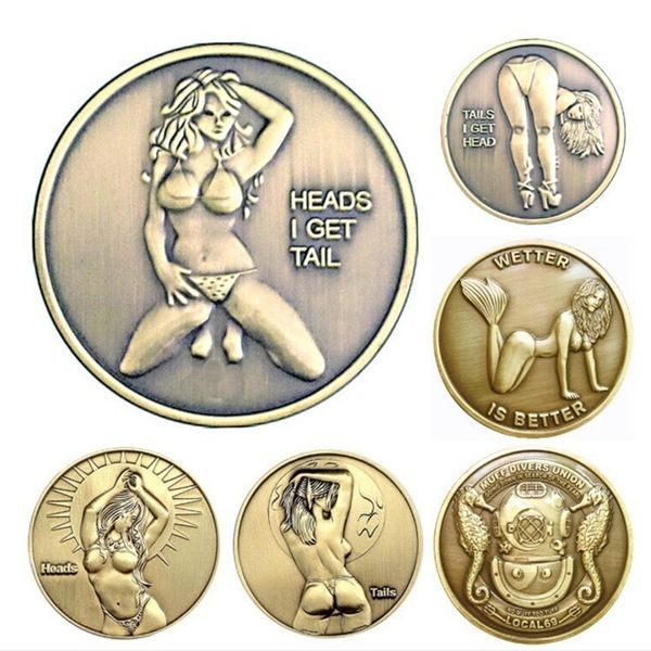 la sirena sexy della moneta della donna 20PCS conia la moneta commemorativa della signora fortunata retro