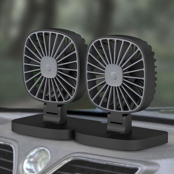 Ventilatori Dualhead Car Fan Mini Cooling Cooler Truck Forte vento Doublehead Fans Sistema di raffreddamento per il ventilatore estivo
