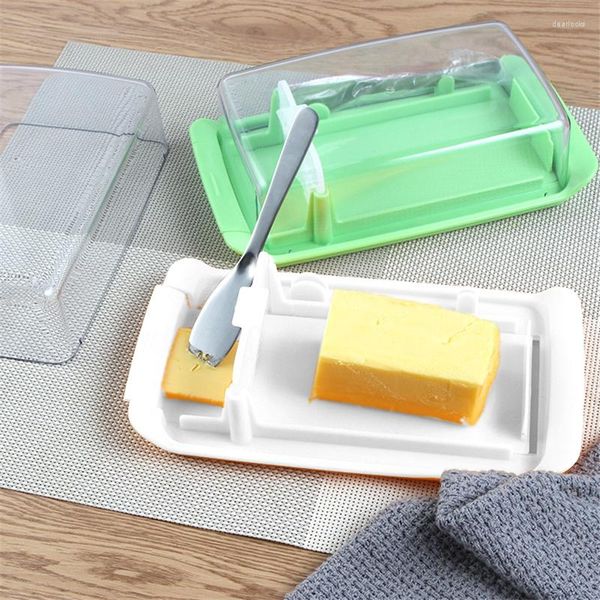 Großes Fassungsvermögen für Teller, 4-in-1-Butterdosen-Set mit Deckelschneider, Käse-Aufbewahrungsbox, Backwerkzeuge