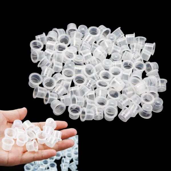Other Tattoo Supplies Wholesale 200 PcsLot Tattoo Ink Caps Plastic Cups Supplies MediumSmall 16Mm12Mm 100Pcs Small Si Homeindustry Dhmha