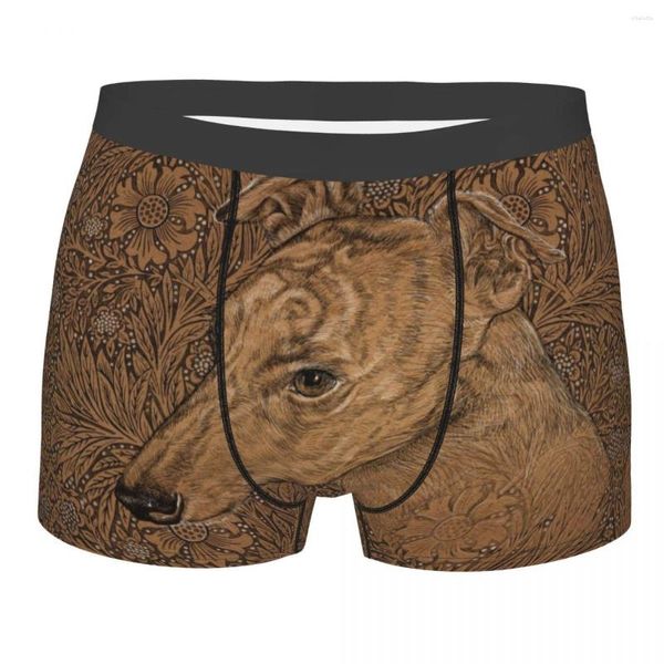 Cueca Boxer Padrão Greyhound Shorts Para Homme Impressão 3D Whippet Sihthound Dog Cuecas Cuecas Breathbale