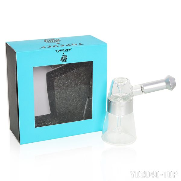 TOPPYFF Neues, hochwertiges Shisha-Zubehör zum Rauchen von Zigarettenfiltern, Metall-Rauchglas-Wasserpfeife mit Metall-Aluminium-Stabrohr, Shisha-Wasserpfeife in Geschenkbox