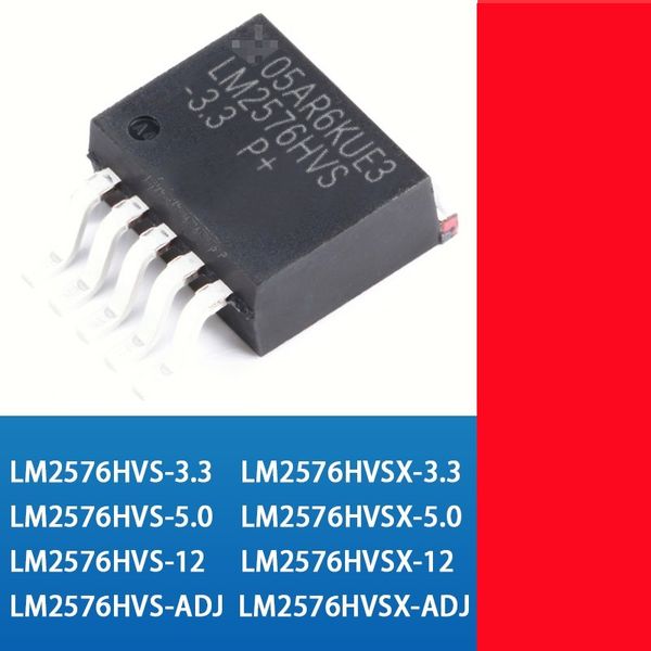 LM2576HVS-ADJ LM2576HVS-3.3 LM2576HVS-5.0 LM2576HVS-12 TO-263-5 Regulador de tensão de comutação, chip de redução e estabilização de tensão