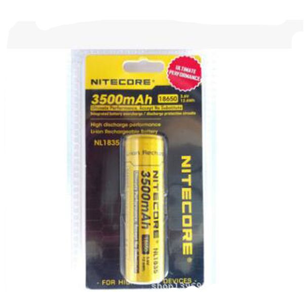 100% batería de litio Nitecore NL1835 NL1835HP 18650 Original 3500mAh 8A 3,7 V baterías recargables de iones de litio para faro linterna luz LED