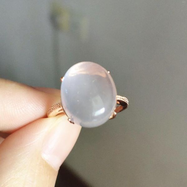 Кластерные кольца искренний натуральный розовый кварц для женщин -леди регулируемый размер